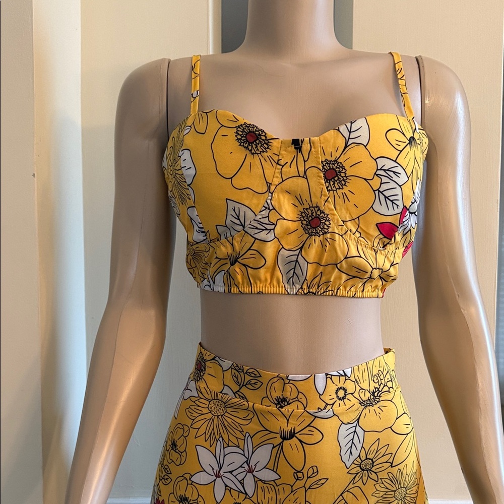 CBR Yellow Floral Skirt Set - Picture 2 of 7